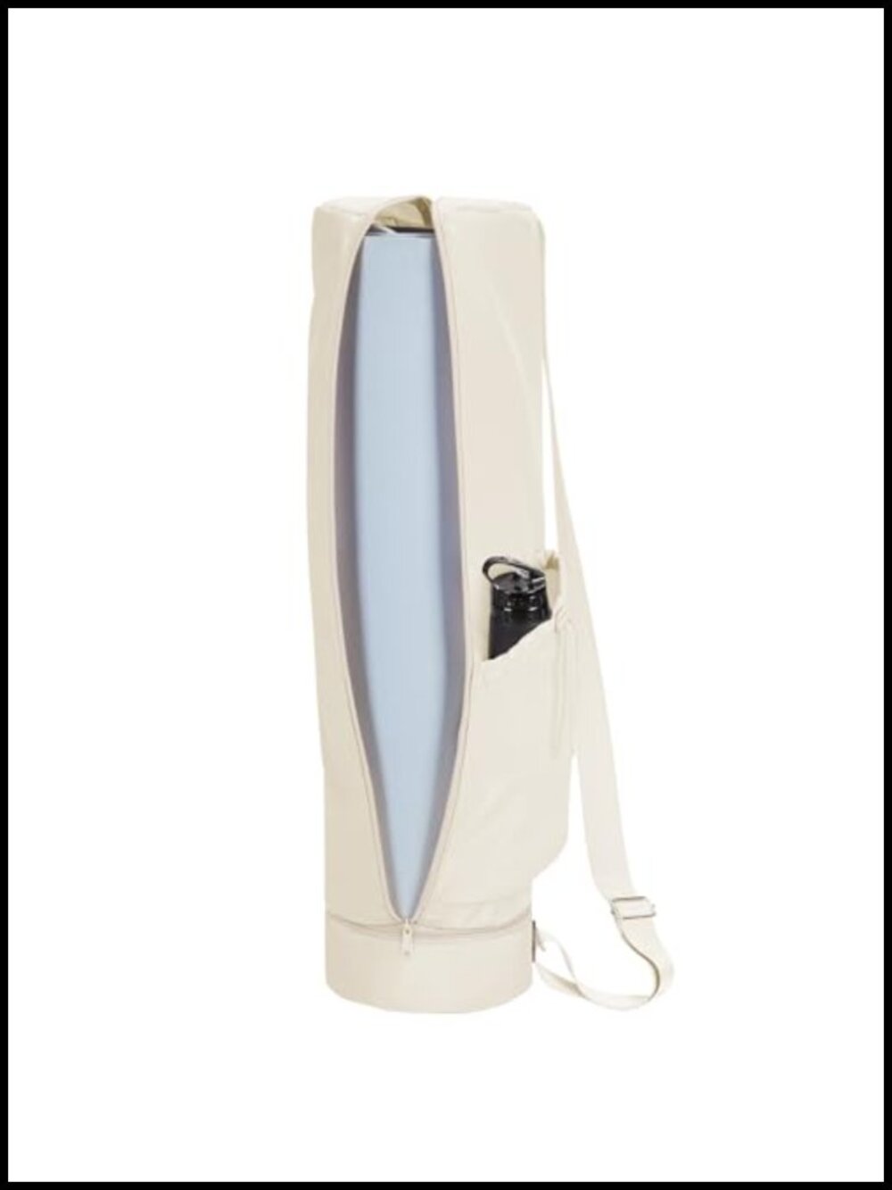 Yoga Mat Carrier Bag Full Zip Pilates Bag Pockets Adjustable Strap